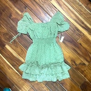 NWT Liberty love green mini dress